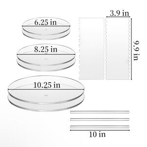 Clear acrylic cake Discs Set